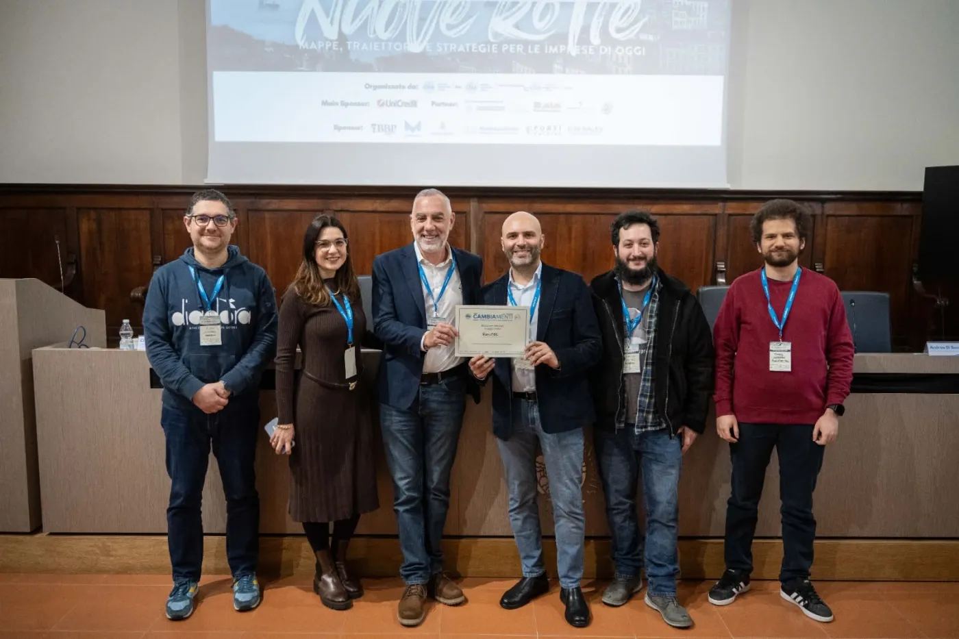 Il team Romiltec ritira la menzione d'onore al Premio Cambiamenti CNA 2026 alle Benedettine di Pisa